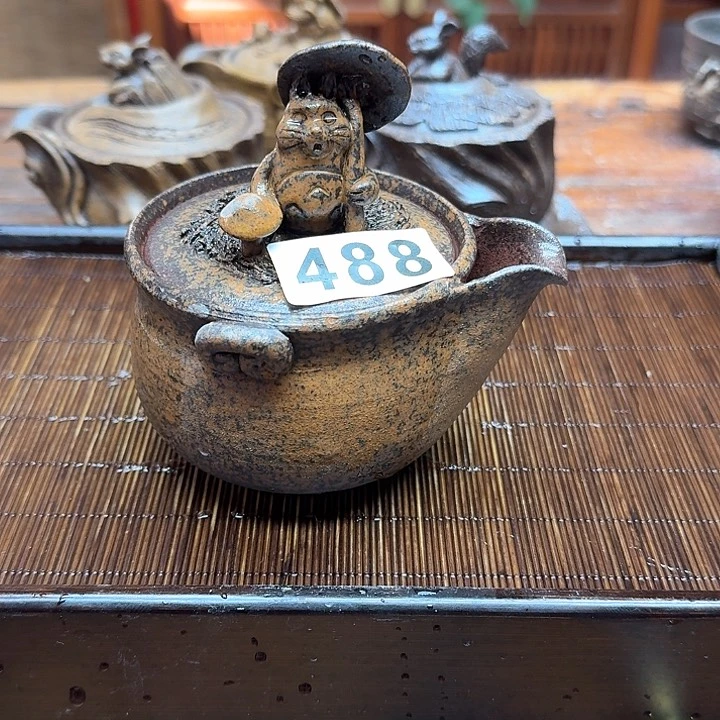 纯手工制作粗陶茶具
