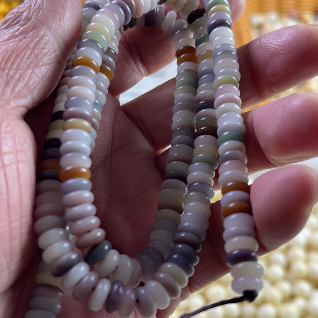 白玉菩提吊坠精品7/3算盘216颗