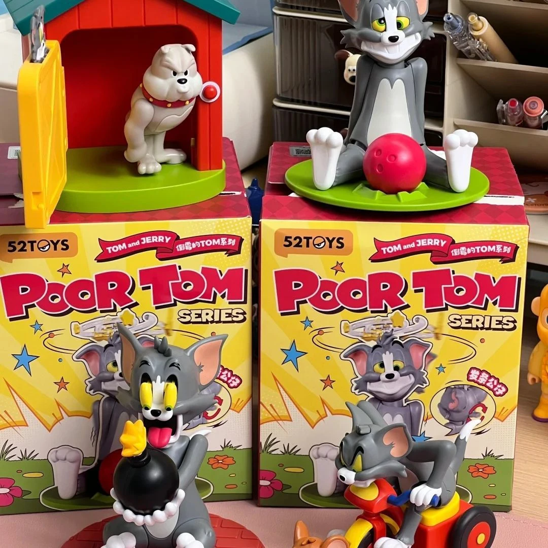 猫和老鼠TOM and JERRY倒霉的TOM可动盲盒发条玩具摆件搞笑玩具