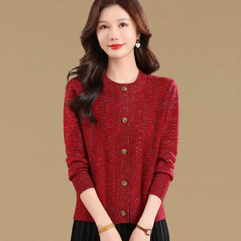 花线软糯毛衣外套女2025春秋新款宽松显瘦气质超好看针织开衫上衣