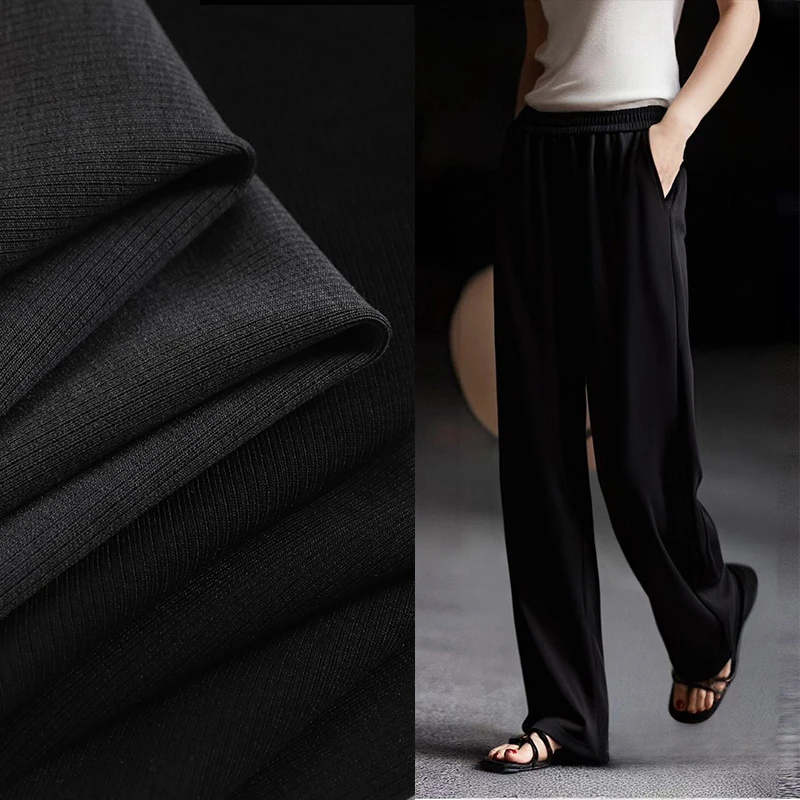 秋冬莱赛尔天丝棉阔腿裤夏垂坠感高腰长裤休闲直筒裤显瘦窄版裤子