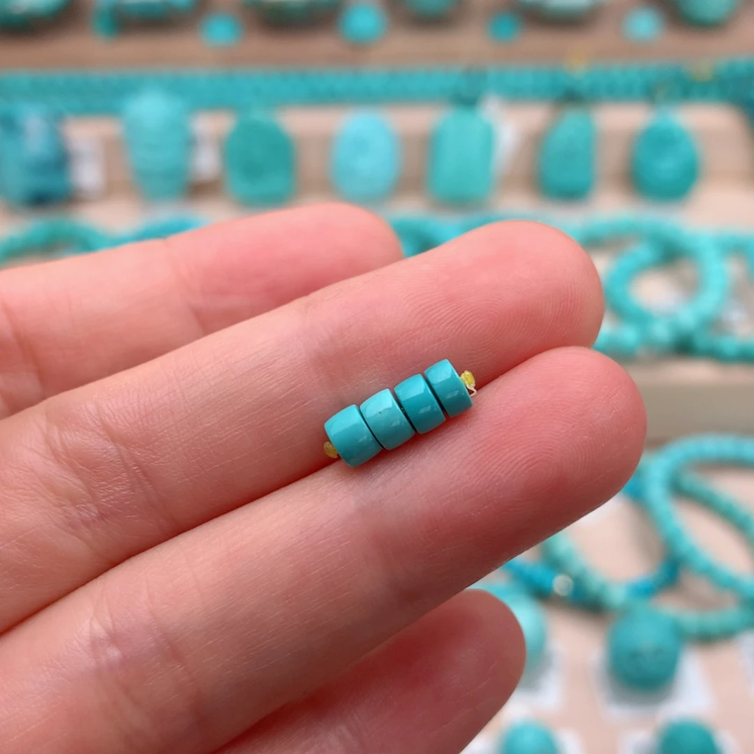 未镶嵌绿松石珠宝奇石4.5mm