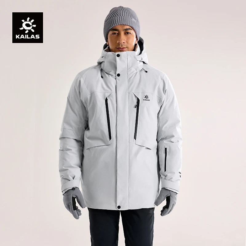 KAILAS凯乐石 蒙塔纳中长羽绒服700蓬鹅绒防风户外滑雪徒步外套男