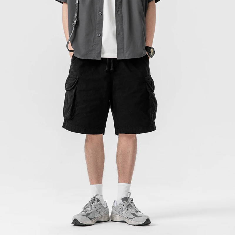 日系cityboy机能工装短裤男夏季百搭宽松大码直筒裤潮牌五分裤子