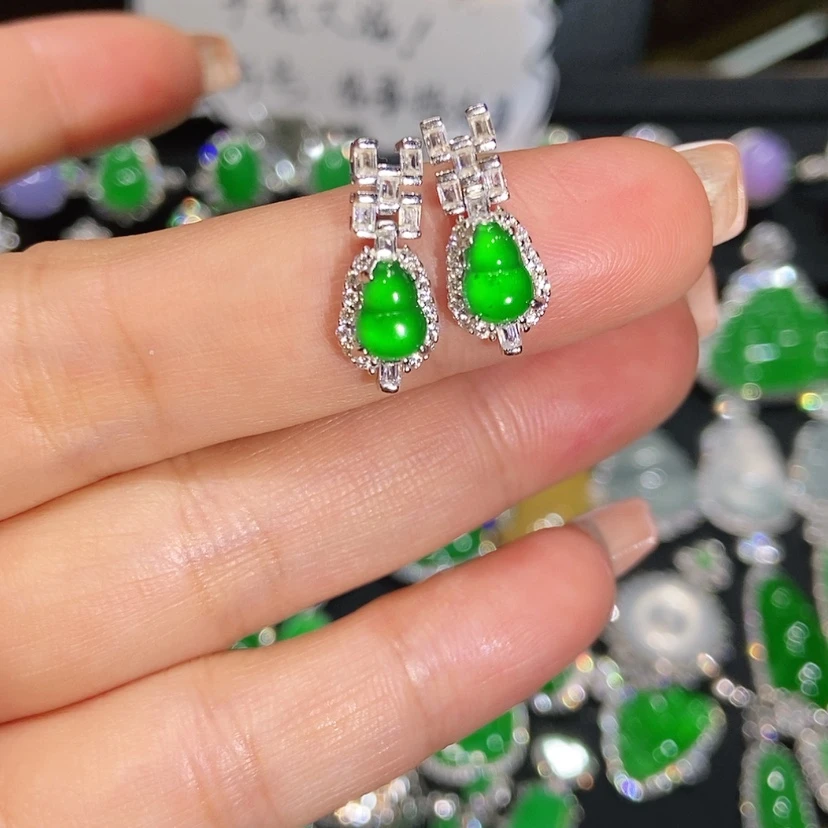 【闪购商品】翡翠耳饰未镶嵌天然翡翠