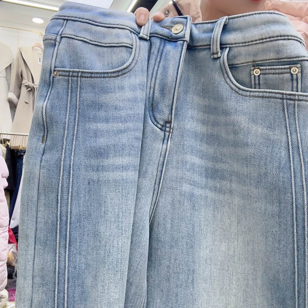 89507直通裤蓝色牛仔