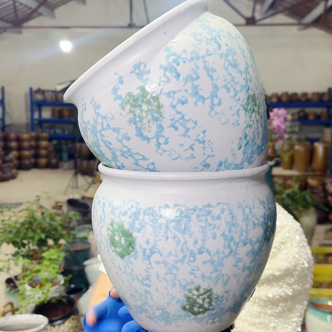 紫砂花盆高20口20