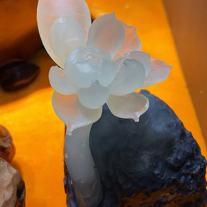 蛇纹石玉摆件合金