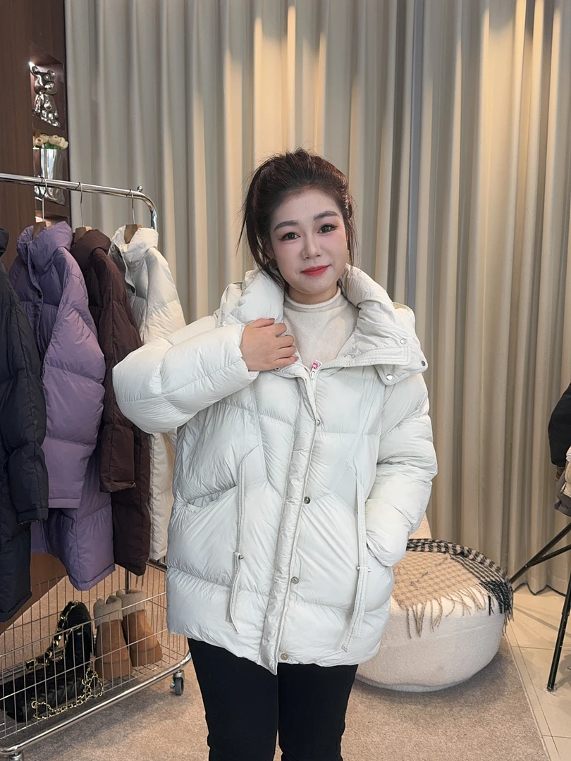 【中长款】大码羽绒服女200斤胖mm宽松显瘦韩版90白鸭绒
