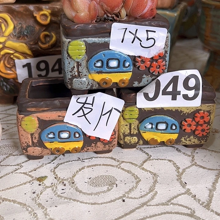 陶瓷多肉花盆满15包邮