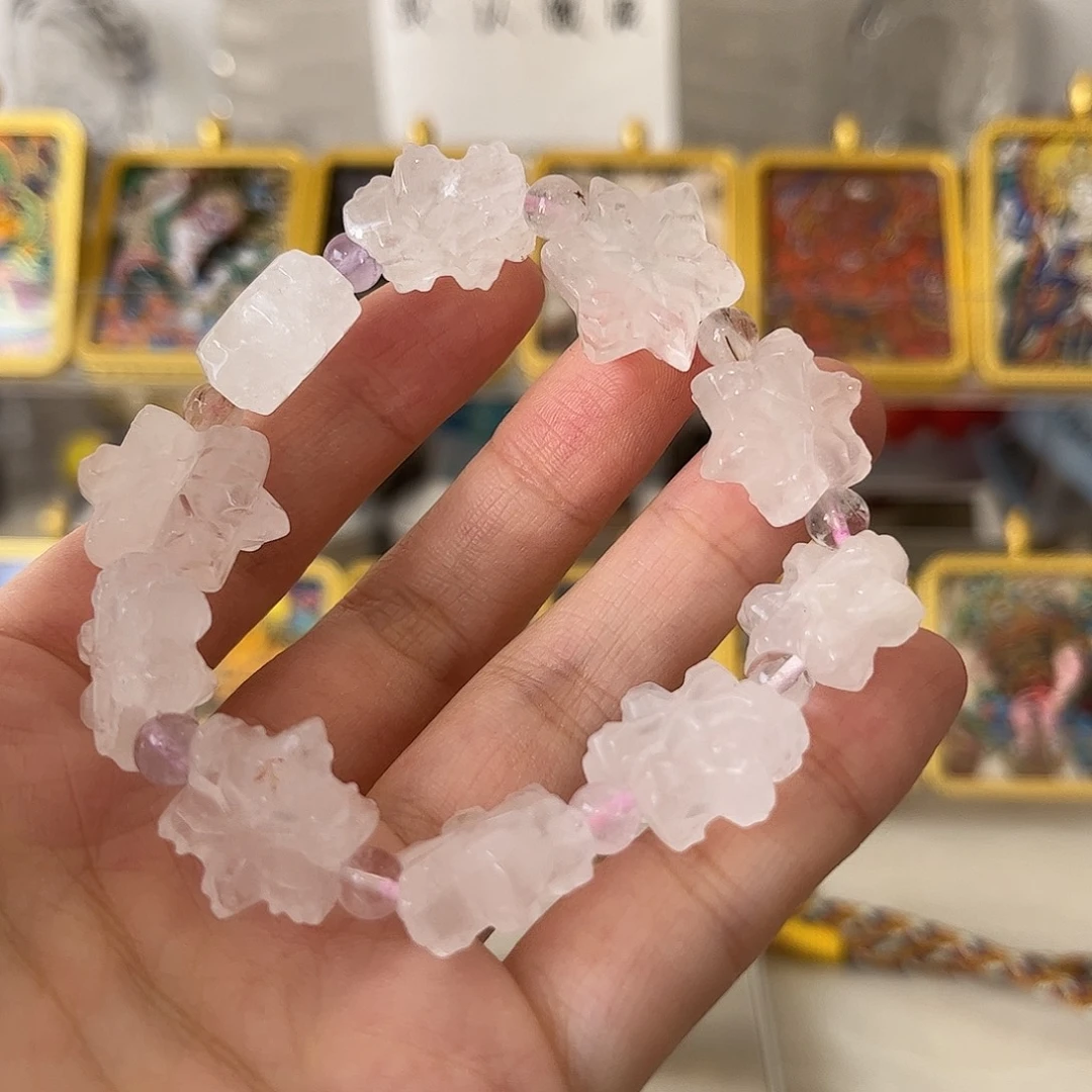 水晶手链未镶嵌矿坑微瑕