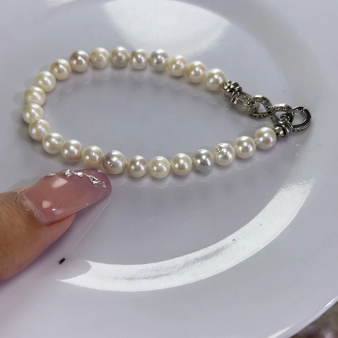 钛钢手绳淡水珍珠