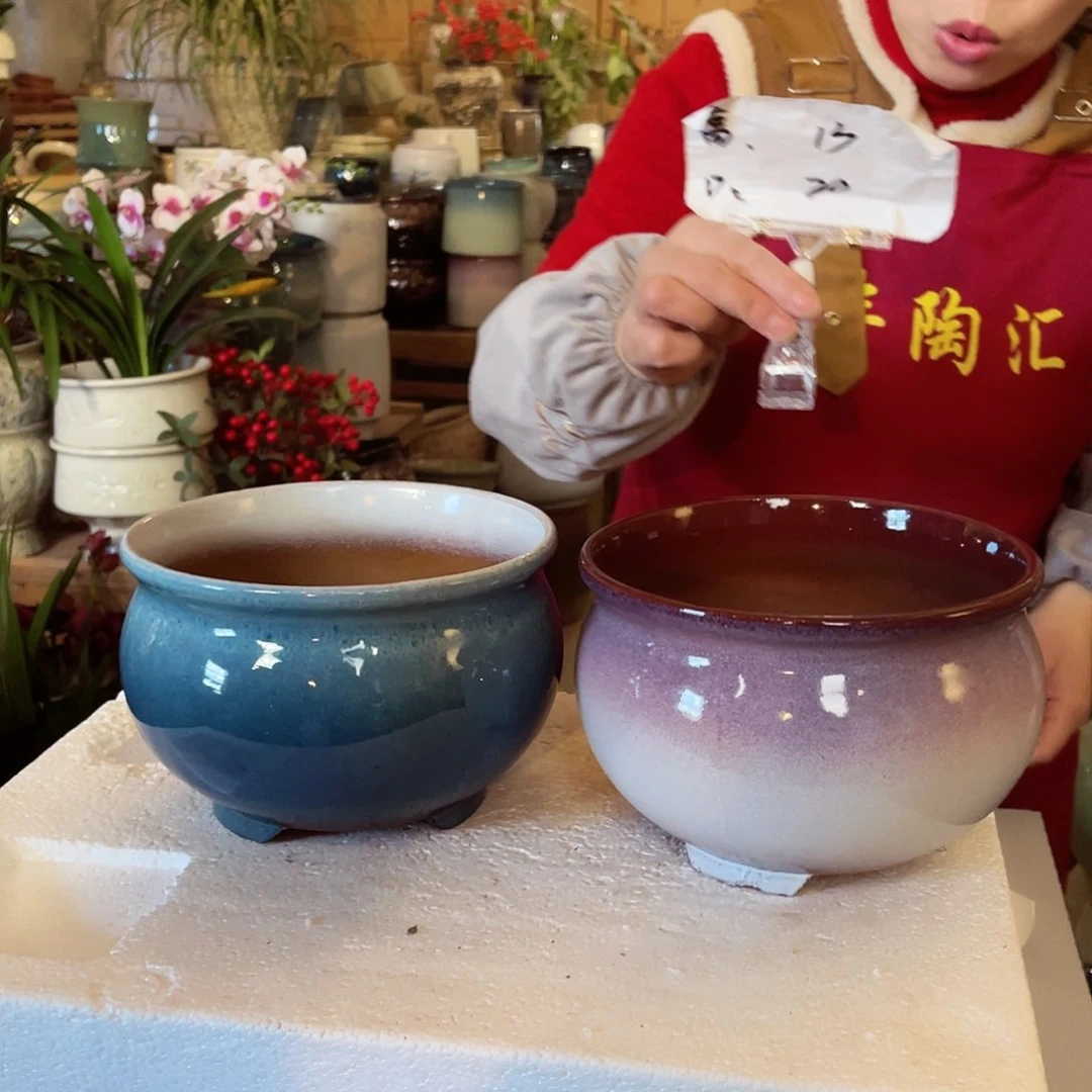 紫砂花盆高度13口径20
