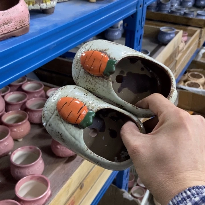 陶瓷花盆单场满9.9发7*6*5白