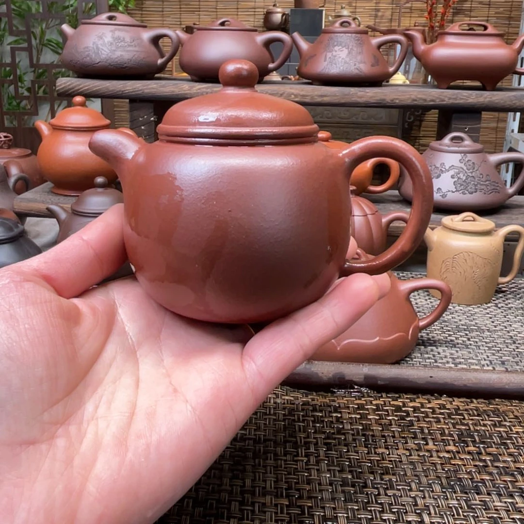 紫砂茶壶宜兴原矿紫砂手工制200