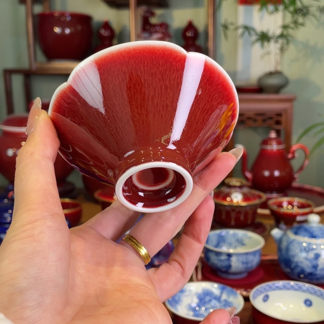 清欢雅玩原矿郎红福利斗笠杯