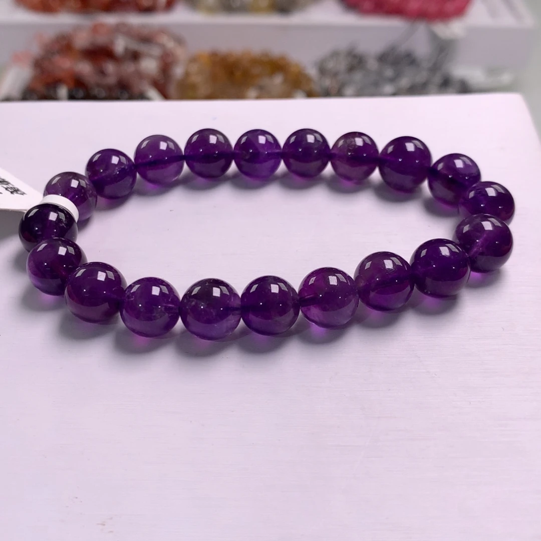 水晶手链未镶嵌乌拉圭紫水晶9mm+