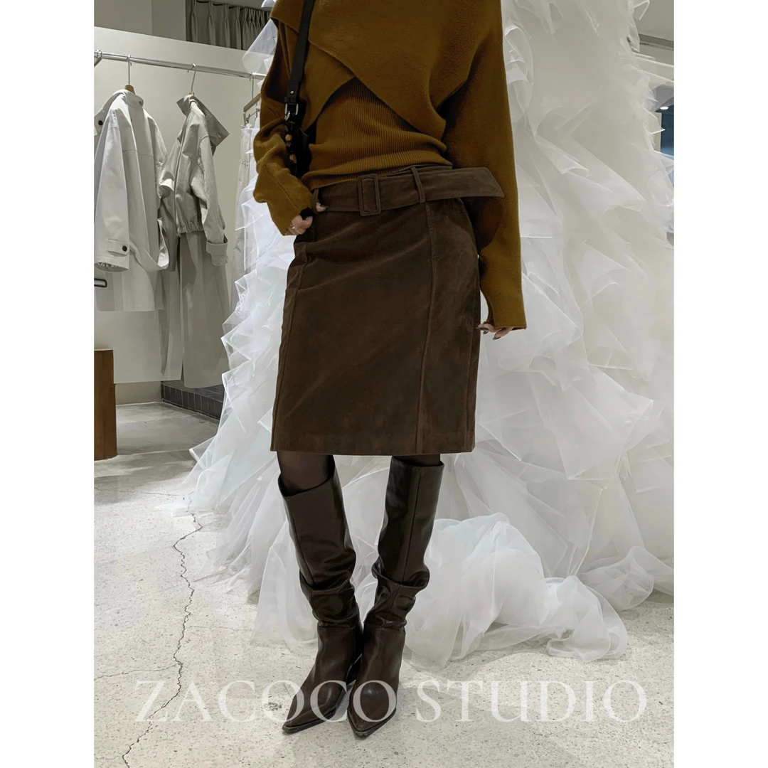 【ZACOCO】新款时尚洋气高贵时尚百搭气质短裙冬季秋冬半身裙3626