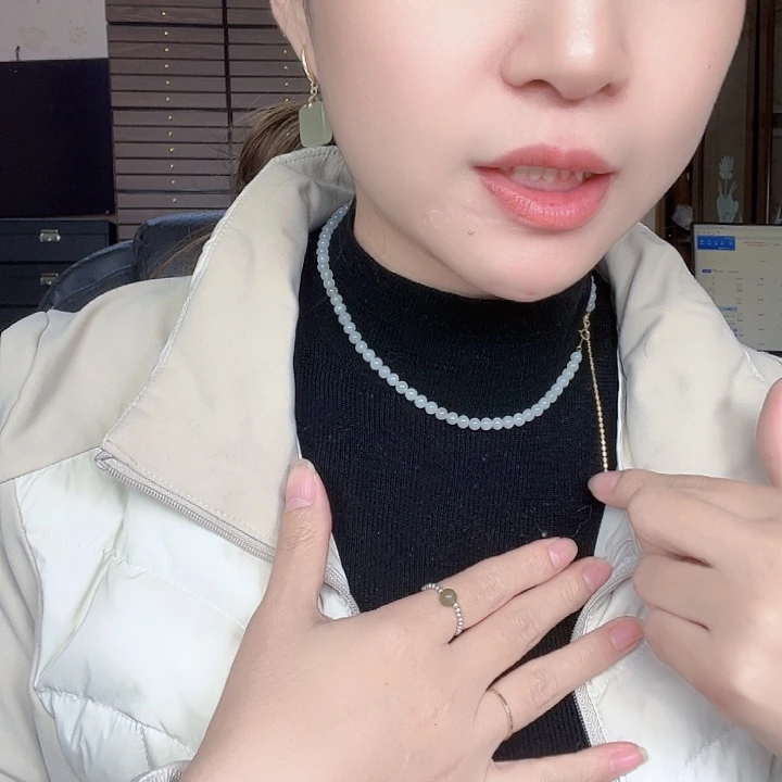 和田玉银S925镶嵌颈饰15