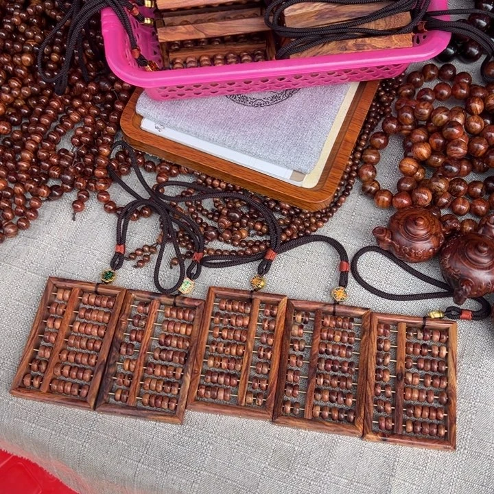 黄花梨/降香黄檀把件算盘发一