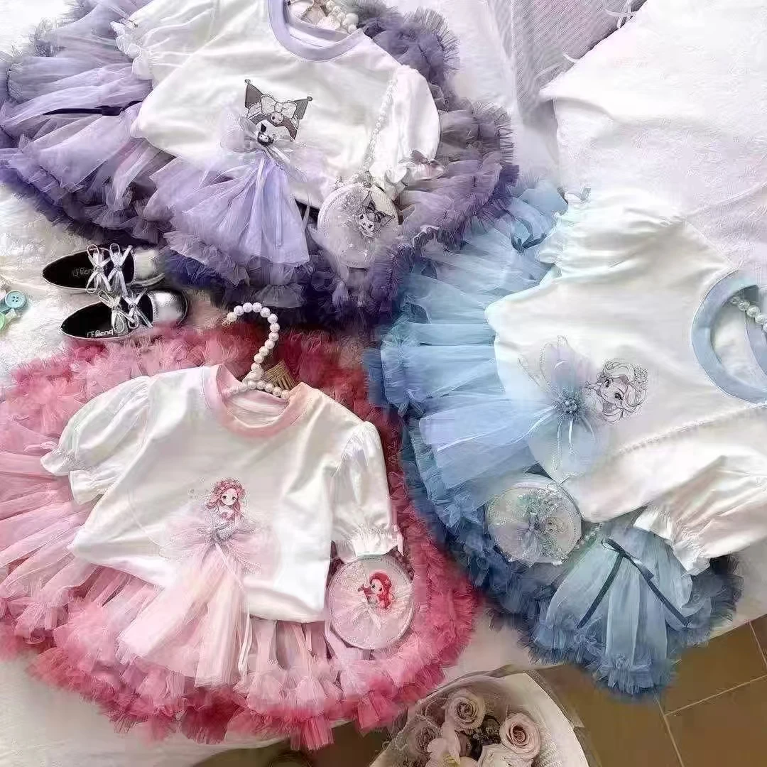 凸凸裙套装女童夏季新款中小童韩版短袖洋气舒适