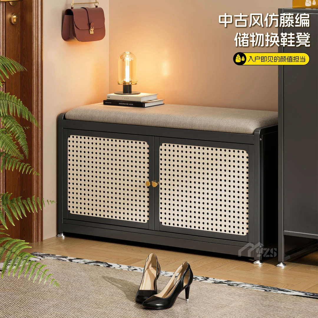 换鞋凳门口家用可坐鞋柜卧室床尾凳高级感入户穿鞋凳坐凳一体