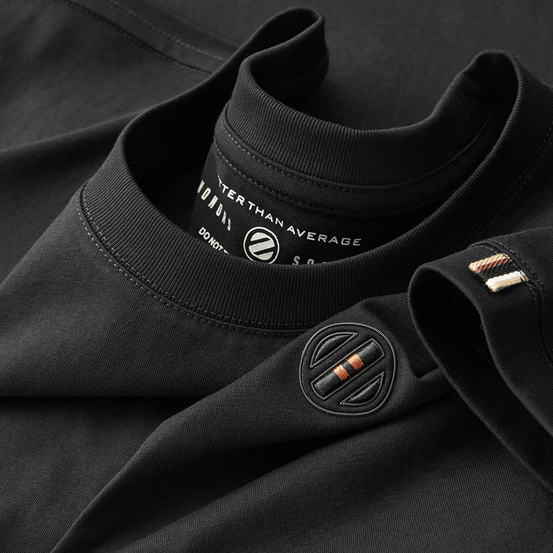 速干凉感丝光棉大码短袖T恤男装2025夏季新款宽松圆领上衣潮休闲