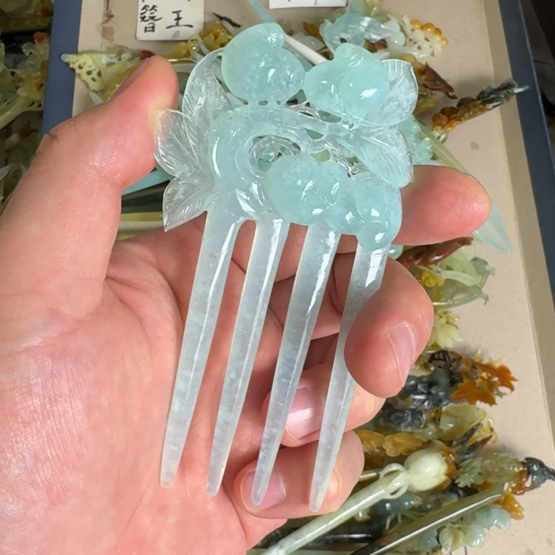 岫玉发饰未镶嵌明君玉簪贼拉好看