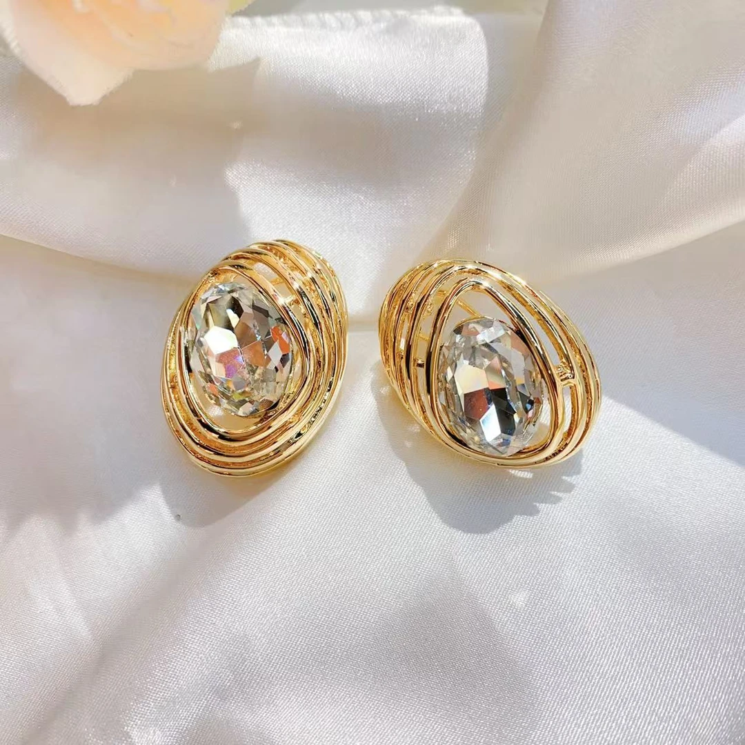 铜合金耳饰 气质轻奢时尚百搭复古精致优雅-613