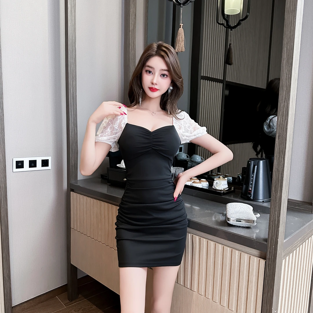 2025新款夏季修身显瘦包臀连衣裙5561