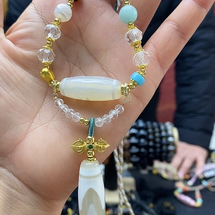 玛瑙/玉髓合金颈饰