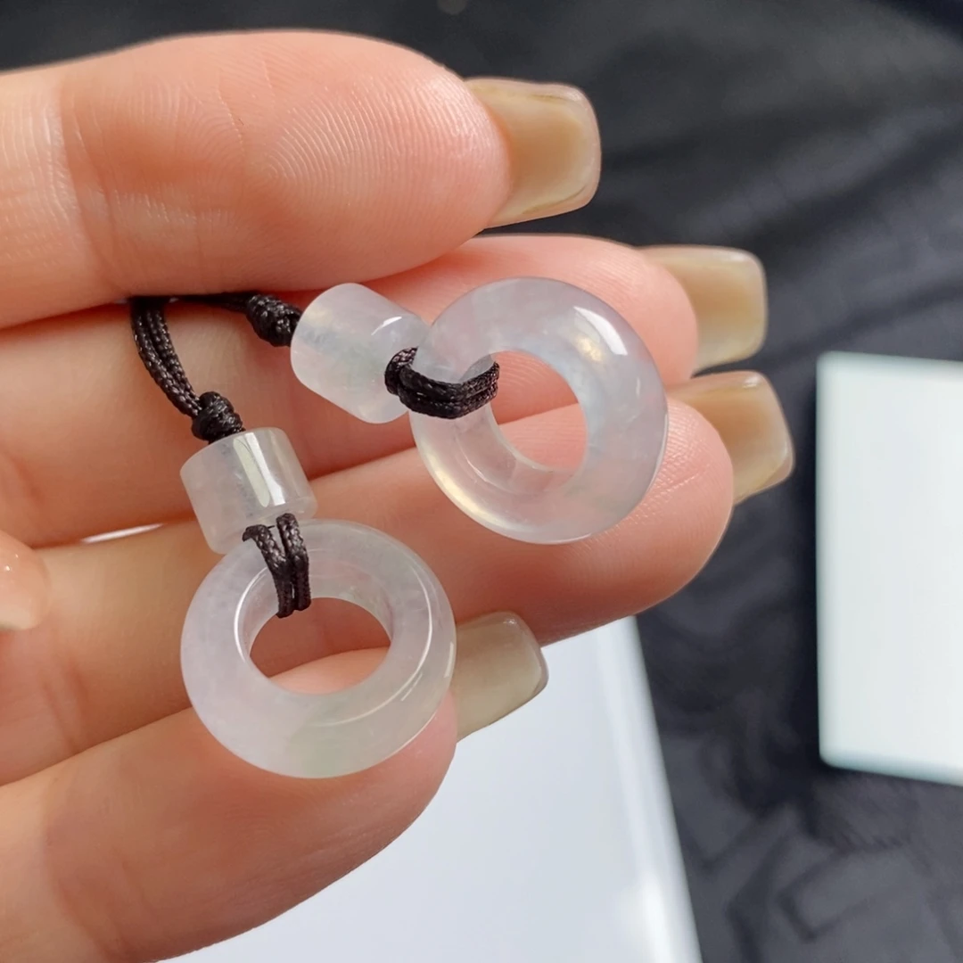 翡翠未镶嵌耳饰高冰轮胎圈