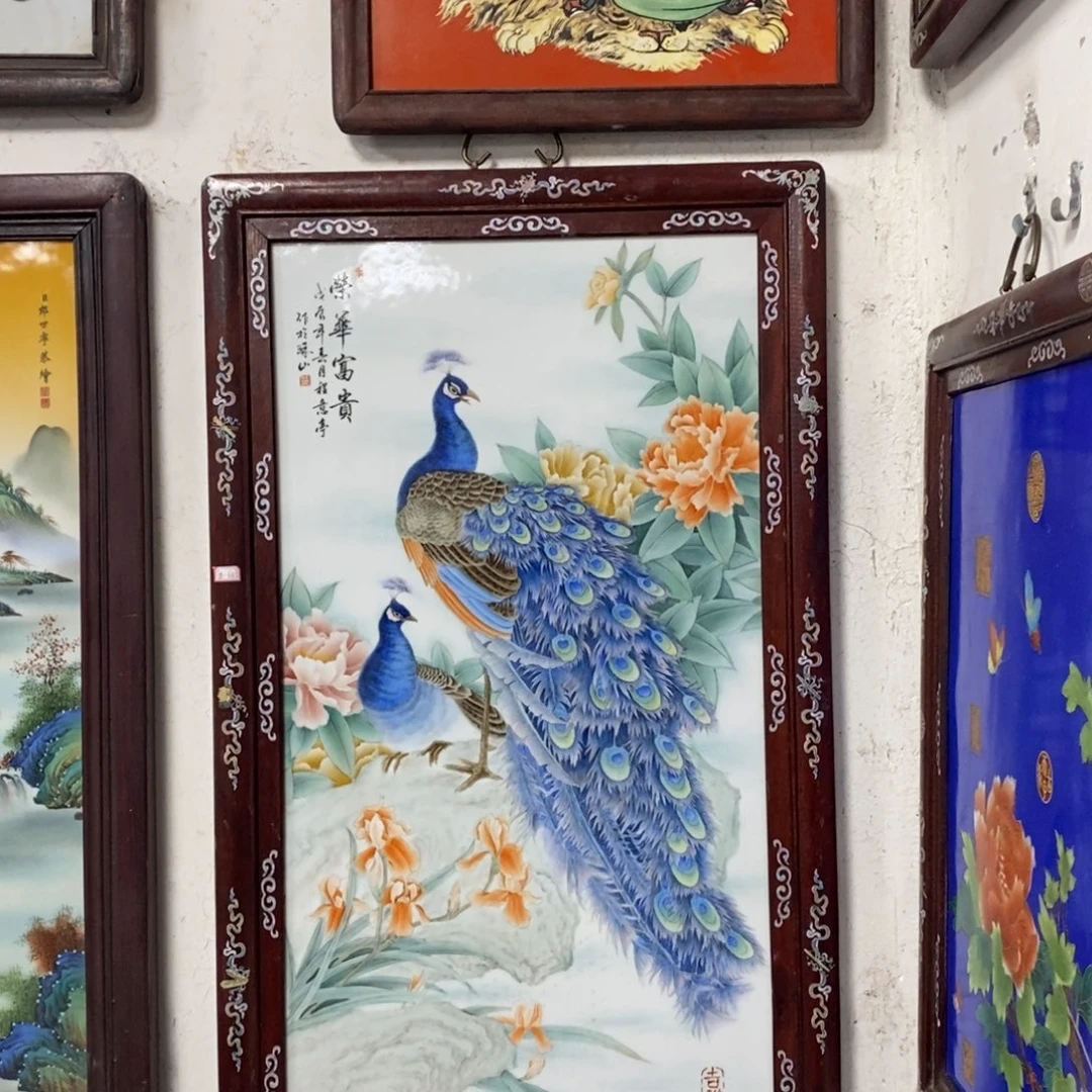 瓷90*52*1景德镇瓷板画柴窑烧制