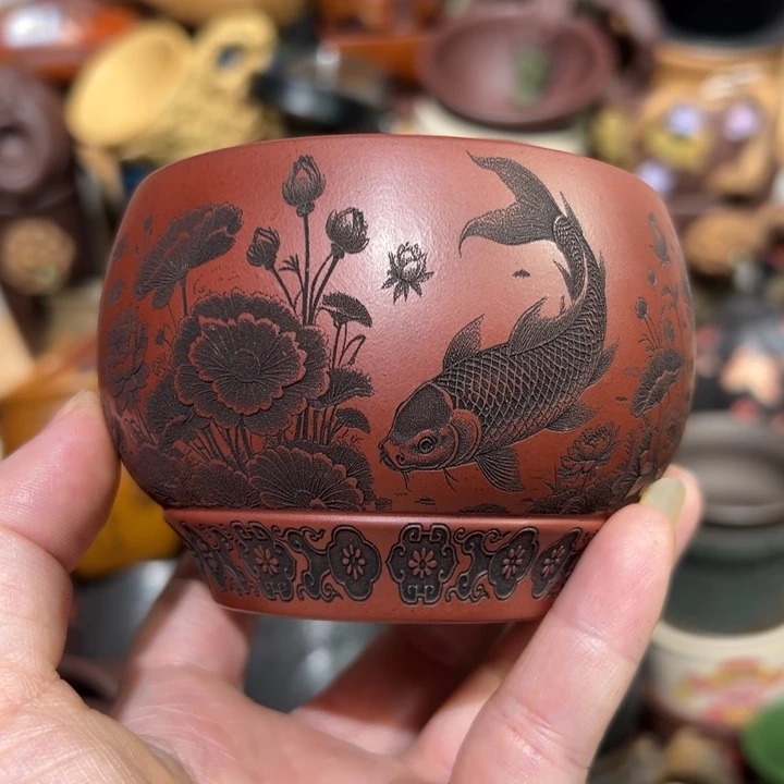 紫砂茶杯宜兴紫砂主人杯