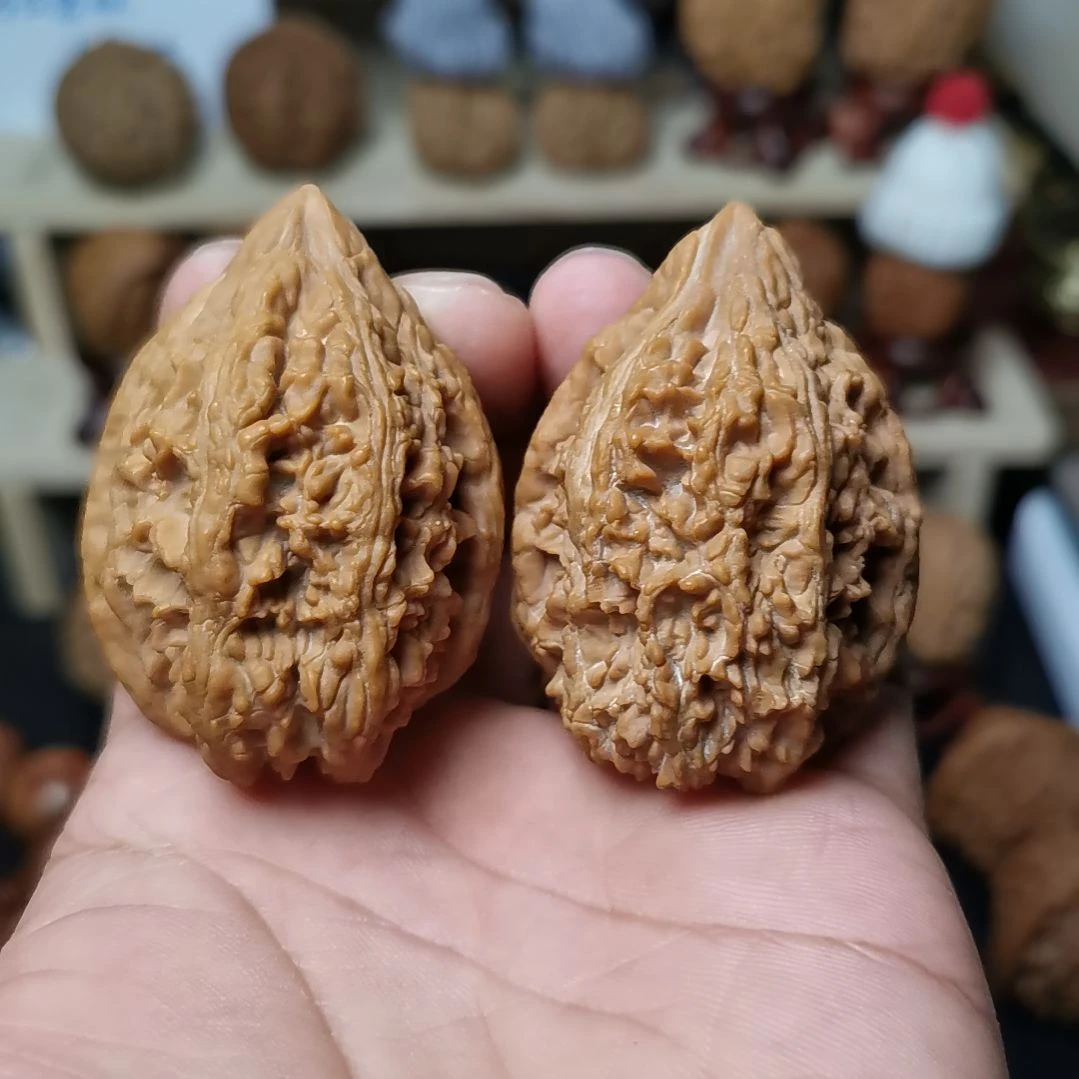 核桃文玩核桃高端小众大沽石全品边肚高40-42-55