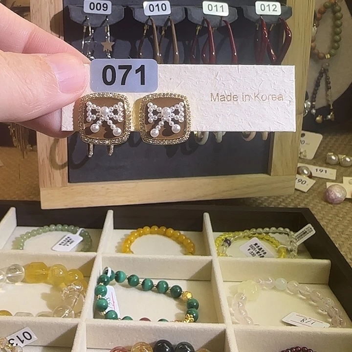 铜合金合金仿珍珠耳钉