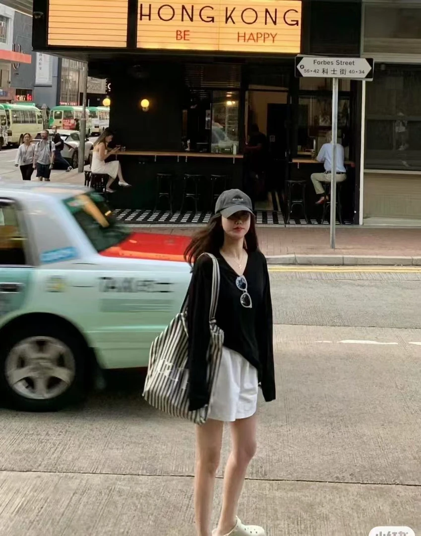 路一.韩国 Seoul    天丝麻慵懒满分 基础打底衫