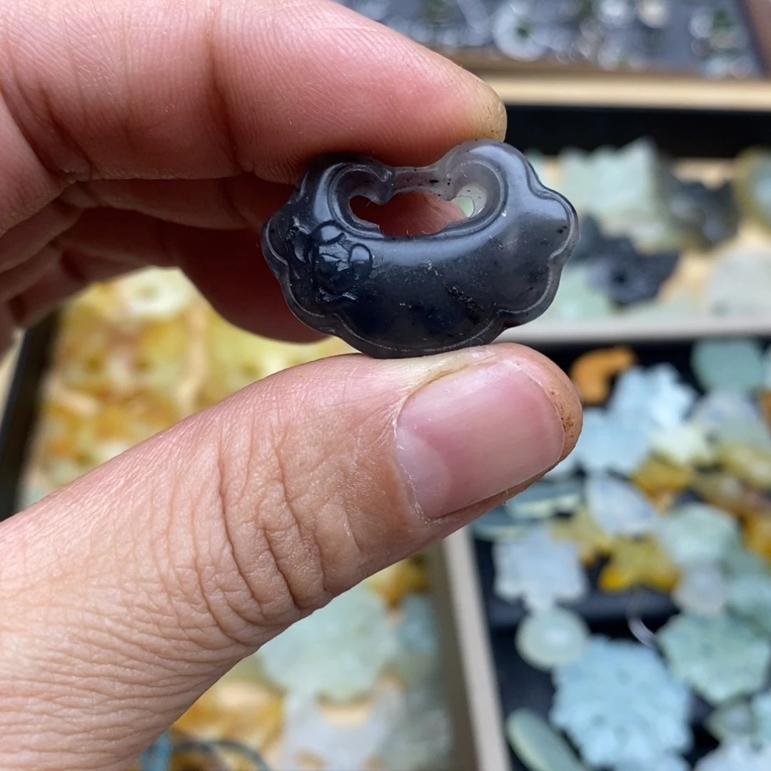 岫玉纯天然岫玉挂件戒指未镶嵌