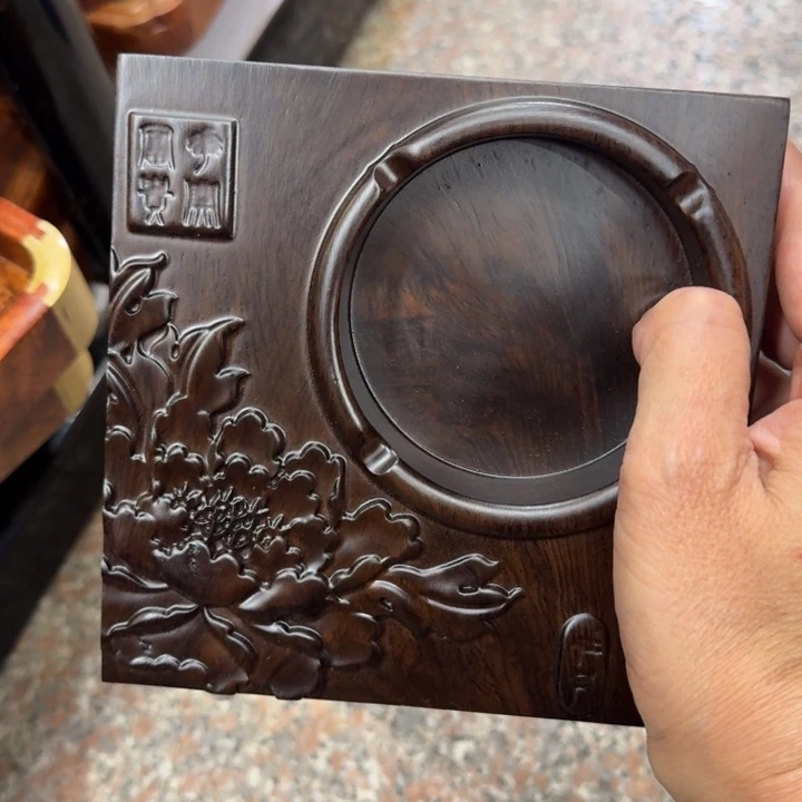 风车木（黑檀木）黑檀木烟缸