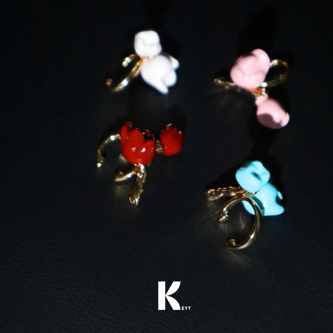 KEYT 铜合金耳饰 三色简约耳骨夹A113