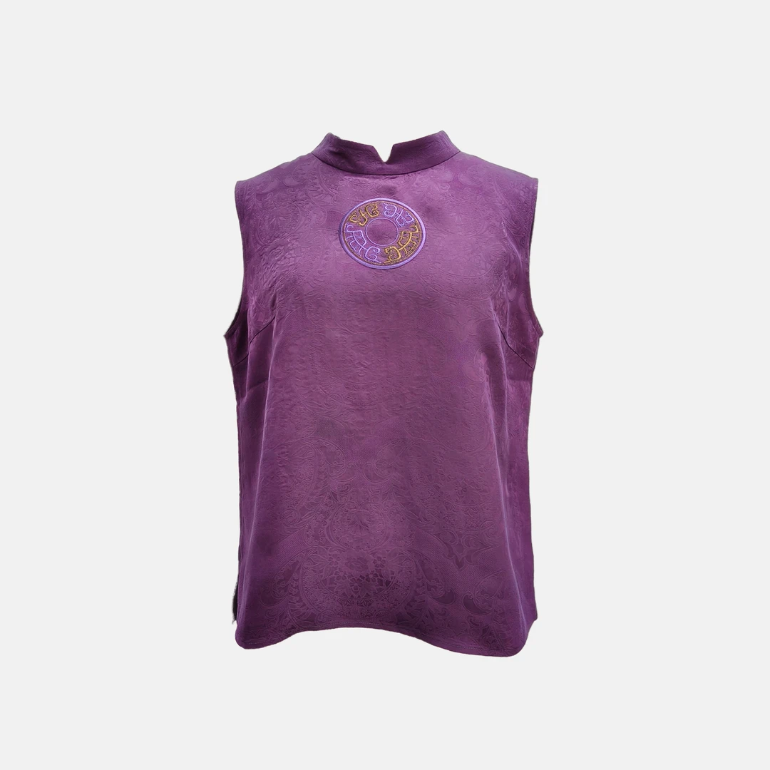 【满分桑蚕丝香云纱】8种穿法三星堆刺绣桑波缎上衣25JY-S001