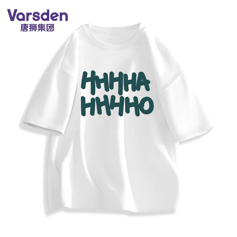 唐狮集团Varsden夏季短袖t恤男士新款重磅纯棉潮牌男女款简约短袖