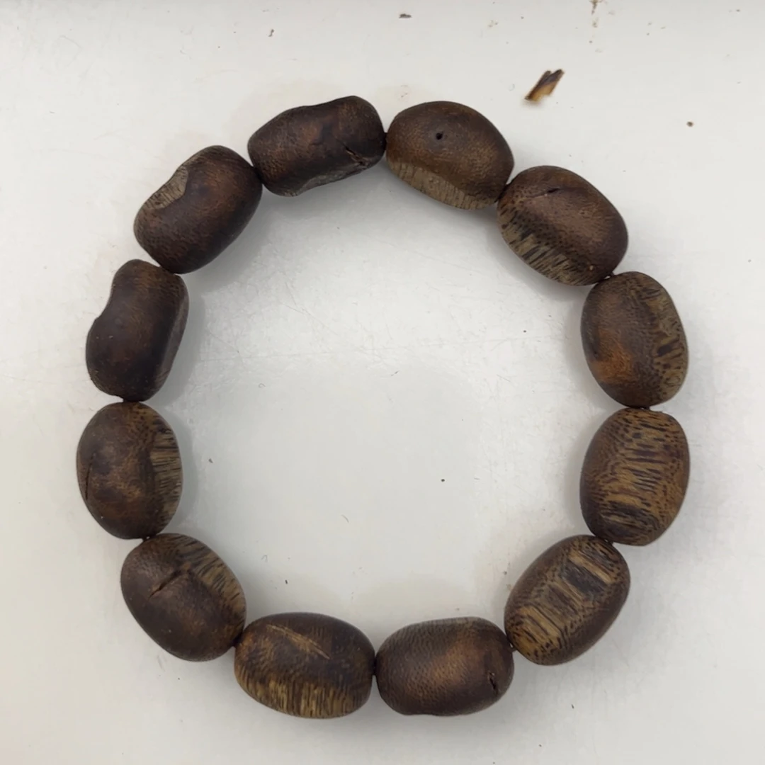 留疤乌身原叶单圈手串12克