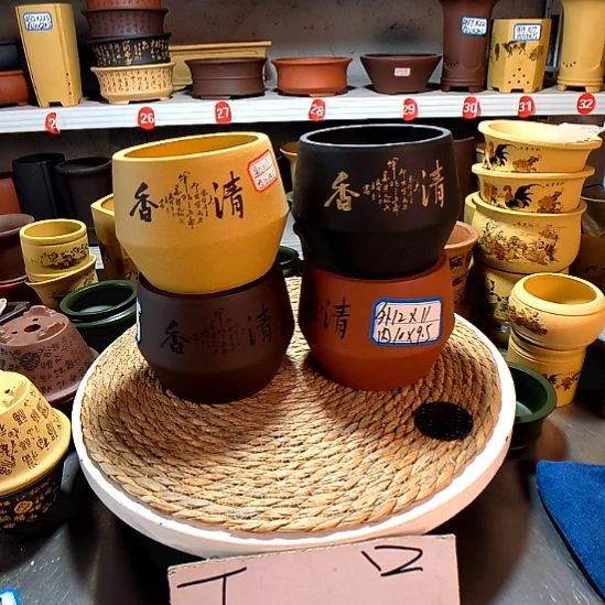 宜兴紫砂花盆25686