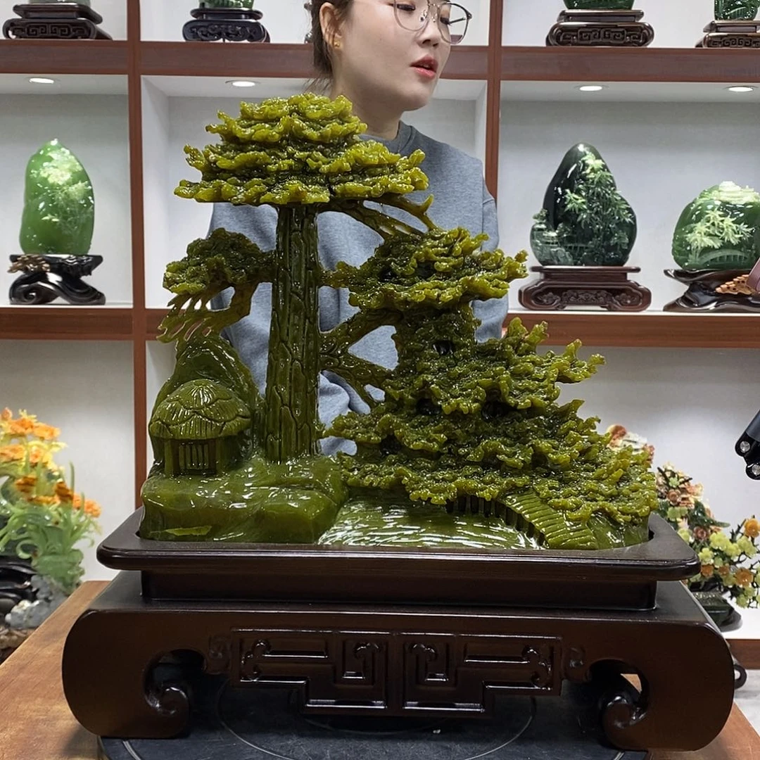 用***3玉山水摆件 玄关摆件