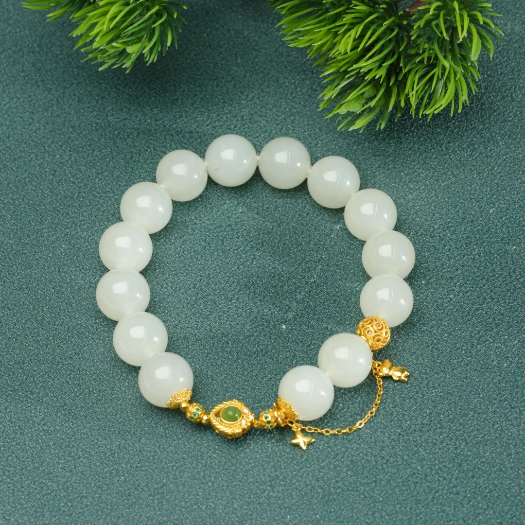 【小北严选】和田玉DIY单圈手串约12mm【多样性发一件】-AH02X1484