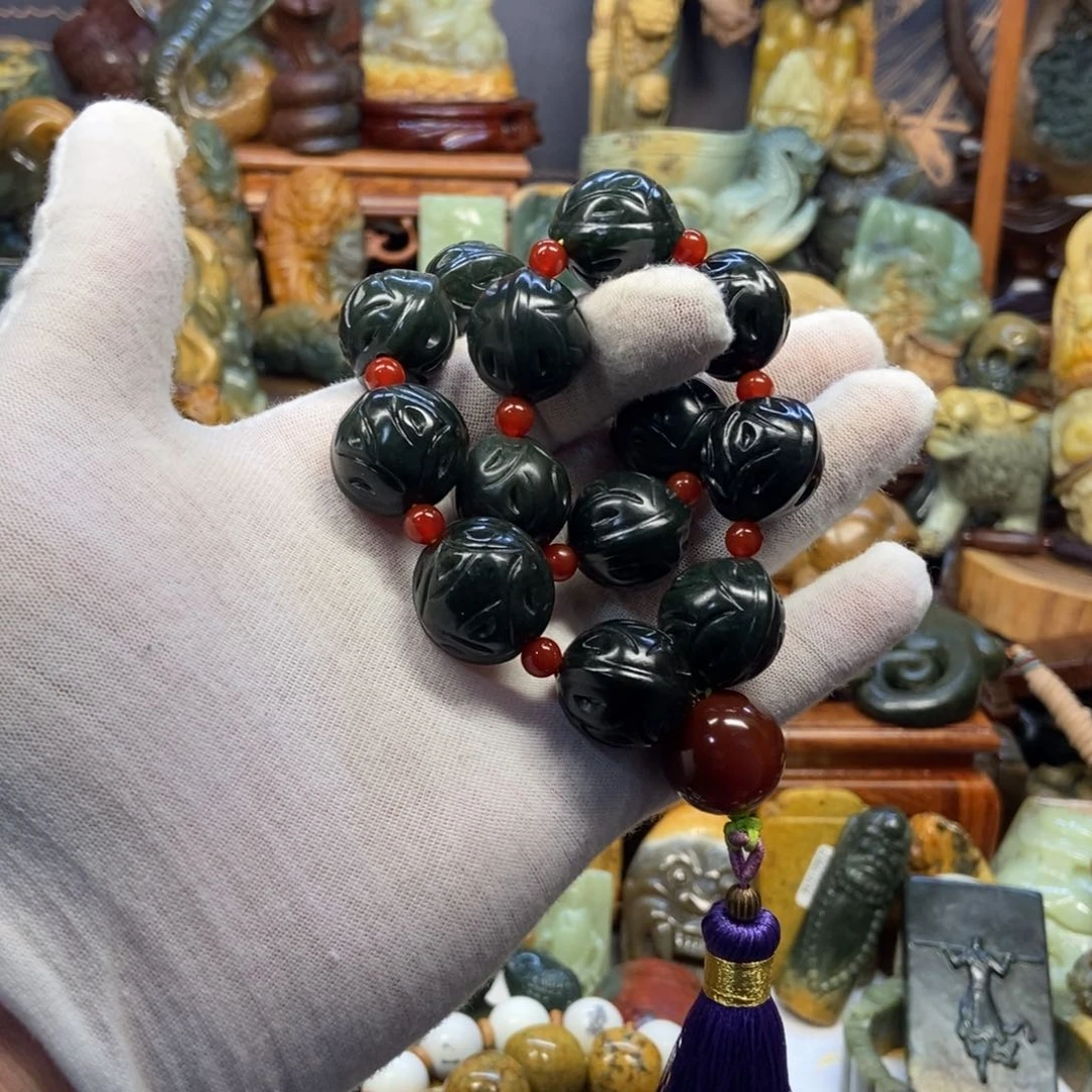 和田玉手串未镶嵌