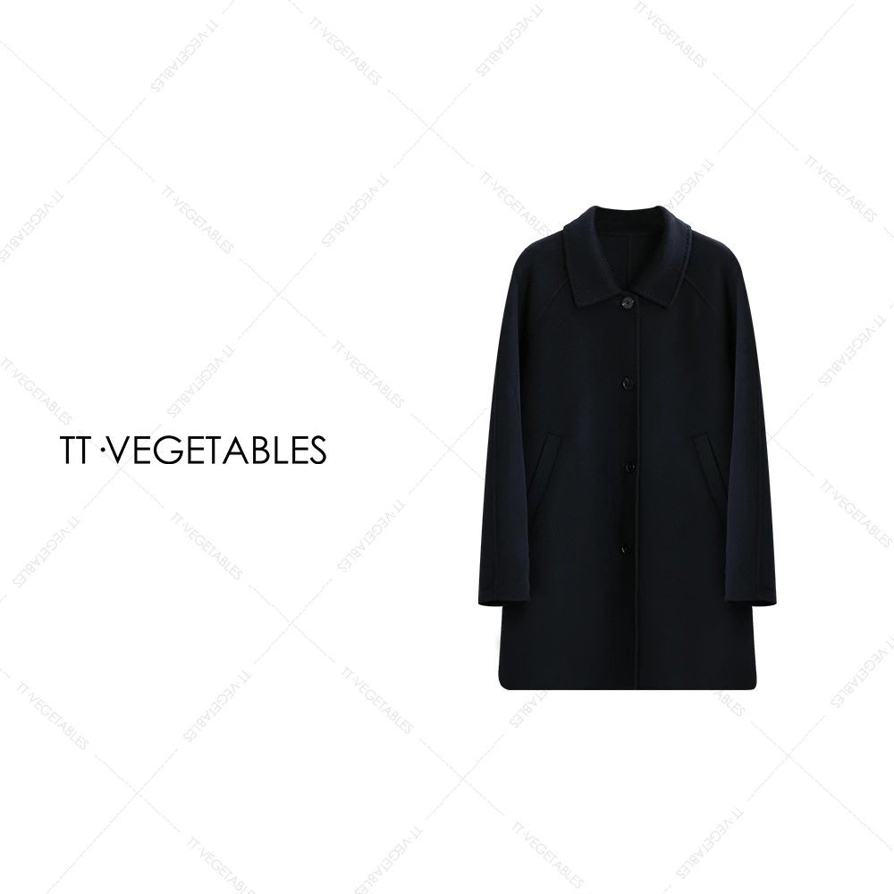 噢芬/小个子 【又蓝升级版】羊绒毛呢大衣2025长袖中长款外套525712