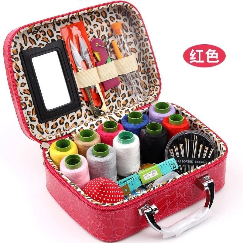 家用针线包套装缝补衣服线盒高档多功能便携多色针线盒缝纫工具J