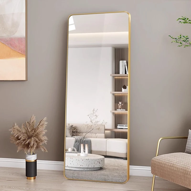 钢化玻璃穿衣镜家用落地全身镜ins卧室女生壁挂试衣镜服装店镜子